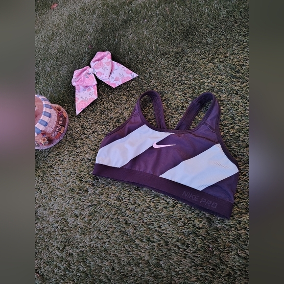 Nike Dresses & Skirts - Nike Pro Sports Bra in Purple and White